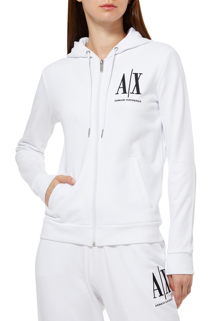 Armani Exchange Icon Period Zip Up Hooded Jacket